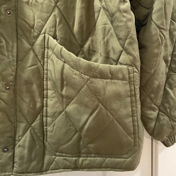 Social Standard by sanctuary XXL women's olive green quilted twill jacket EUC - Picture 9 of 12